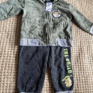 Star Wars "The Child" "Precious Cargo" Mandalorian Matching Zip Up Set